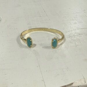 Kendra Scott Gold Cuff with Turquoise Accents